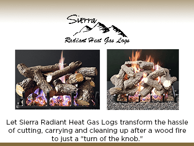 Sierra™ Radiant Heat Gas Logs
